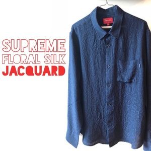 Authentic Supreme Floral Silk Jacquard Shirt